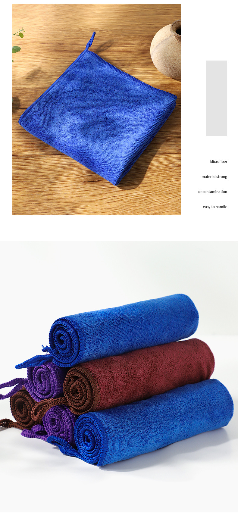 Cleaning towels, rags, absorbent thickened fine fiber dishcloths, housekeeping, household cleaning, glass cleaning, quick-drying pic 15