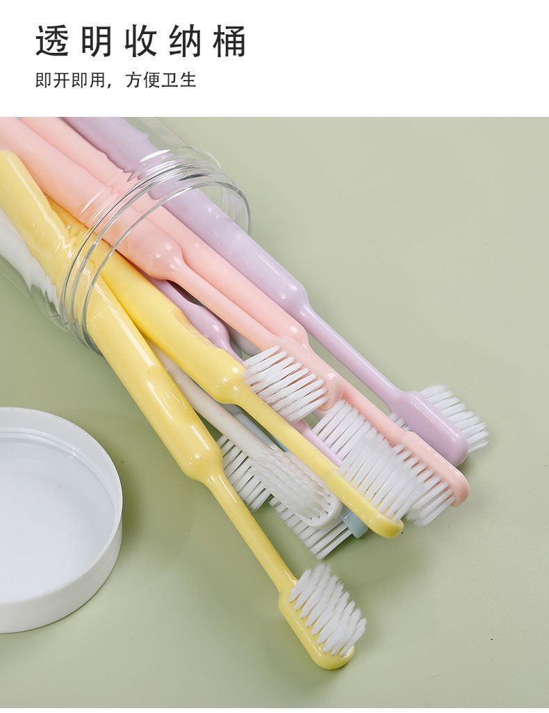 Soft-bristled toothbrush, fine-bristled gum protection, teeth cleaning, student, adult, home, family set, square hole, sensitive for both men and women pic 2