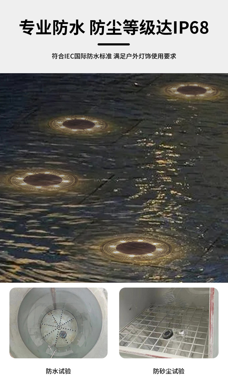 Solar lamps, outdoor waterproof steps, garden and lawn lamps, solar buried lamps, solar courtyard lamps pic 3