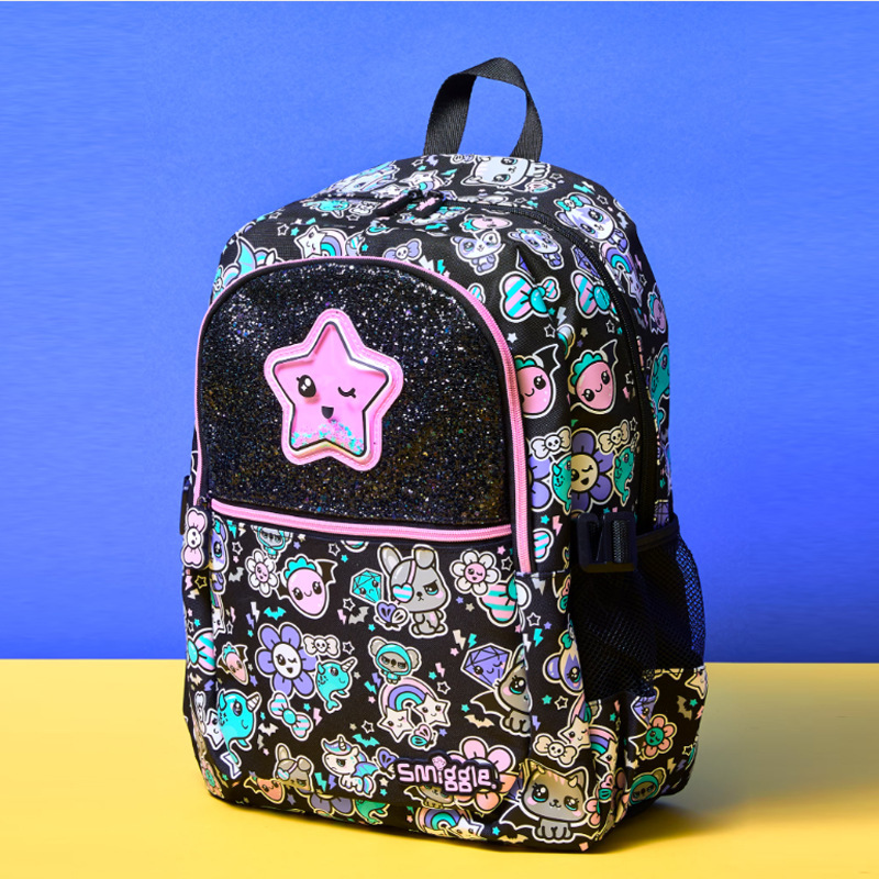 Australia nuevo Smiggle mochila de escuela primaria y secundaria gran capacidad mochila de dibujos animados para niños doble bolsa de pluma pic 5