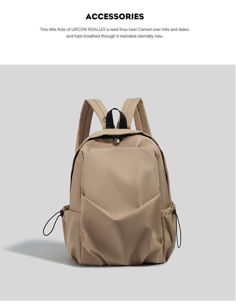 韩版ins风新款双肩包女休闲简约大容量旅行包百搭校园中学生书包详情8