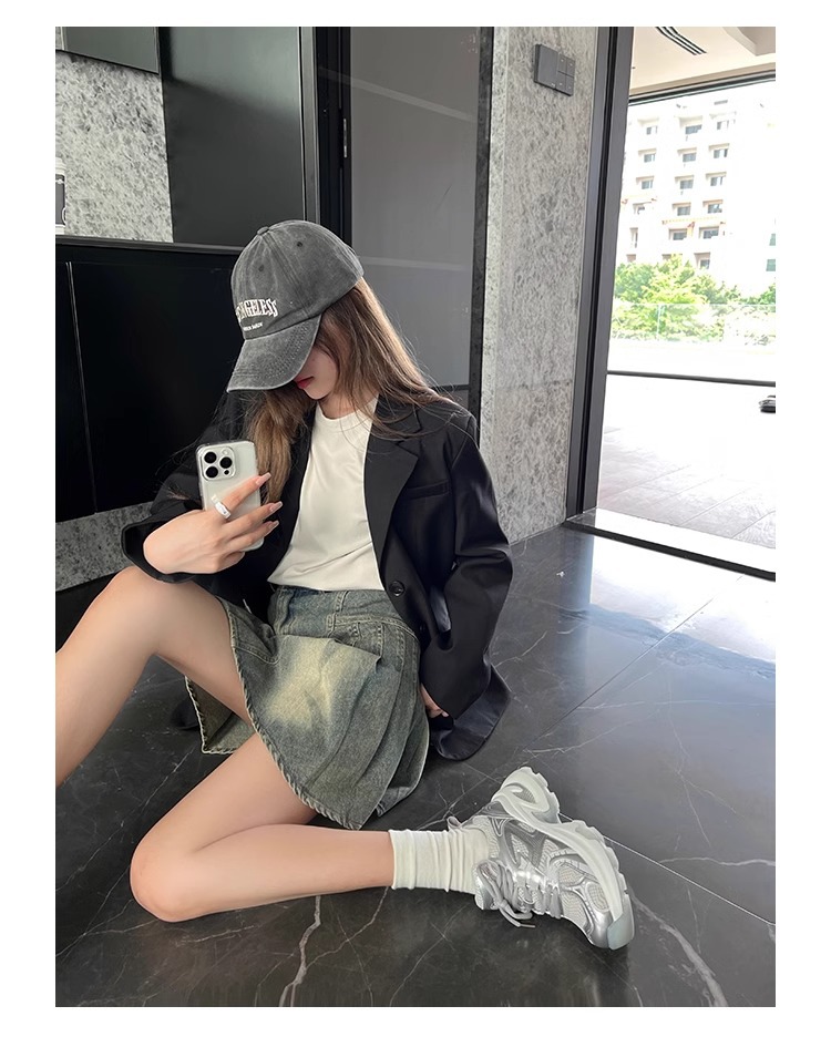 7.5cm增高哦~之可厚底增高老爹鞋女2025春季新款网面透气休闲鞋详情15