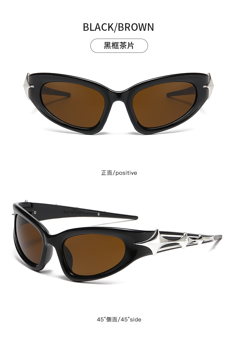 Cyberpunk futuristic tech cat-eye sunglasses, millennium Spice girl style y2k, Instagram hip-hop street style sunglasses for Internet celebrities pic 13