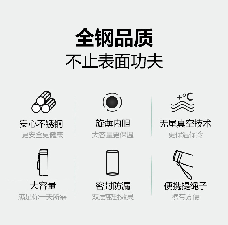 跨境专供316不锈钢保温杯便携式吊带旅行壶大容量户外运动水壶批详情4
