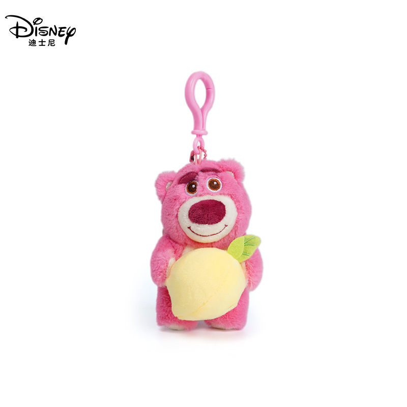 Disney official Strawberry Bear plush pendant toy Story plush doll keychain bag pendant gift pic 5