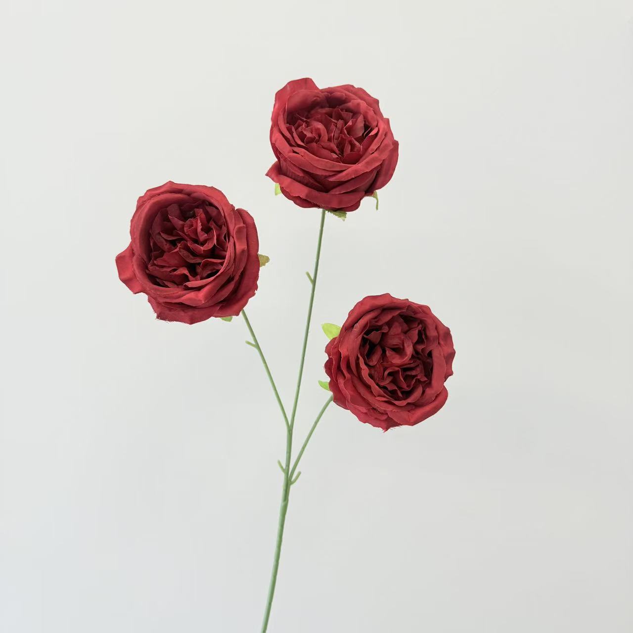 仿真花3头奥斯汀玫瑰花婚庆用花仿真玫瑰花假花婚庆地排花艺装饰详情13