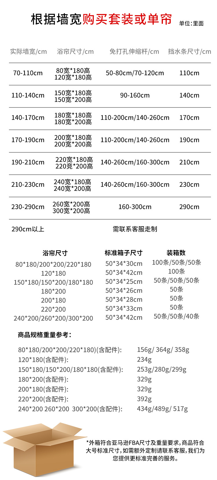 亚马逊跨境防水浴帘防霉加厚peva绿叶浴室卫生间洗澡隔断帘子定制详情9