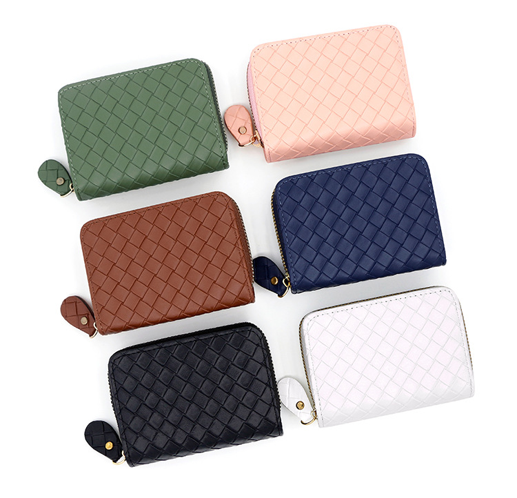 时尚Ins风编织女士卡包拉链小零钱包 男女式风琴卡包多卡位卡套详情20