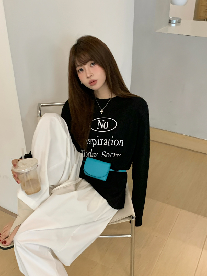 衣天堂出游季天丝防晒罩衫女春夏内搭宽松慵懒感chic韩系长袖T恤详情37