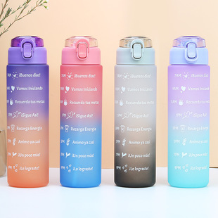 工厂定制跨境塑料水杯高颜值便携水瓶户外运动大容量水杯耐摔防漏详情3