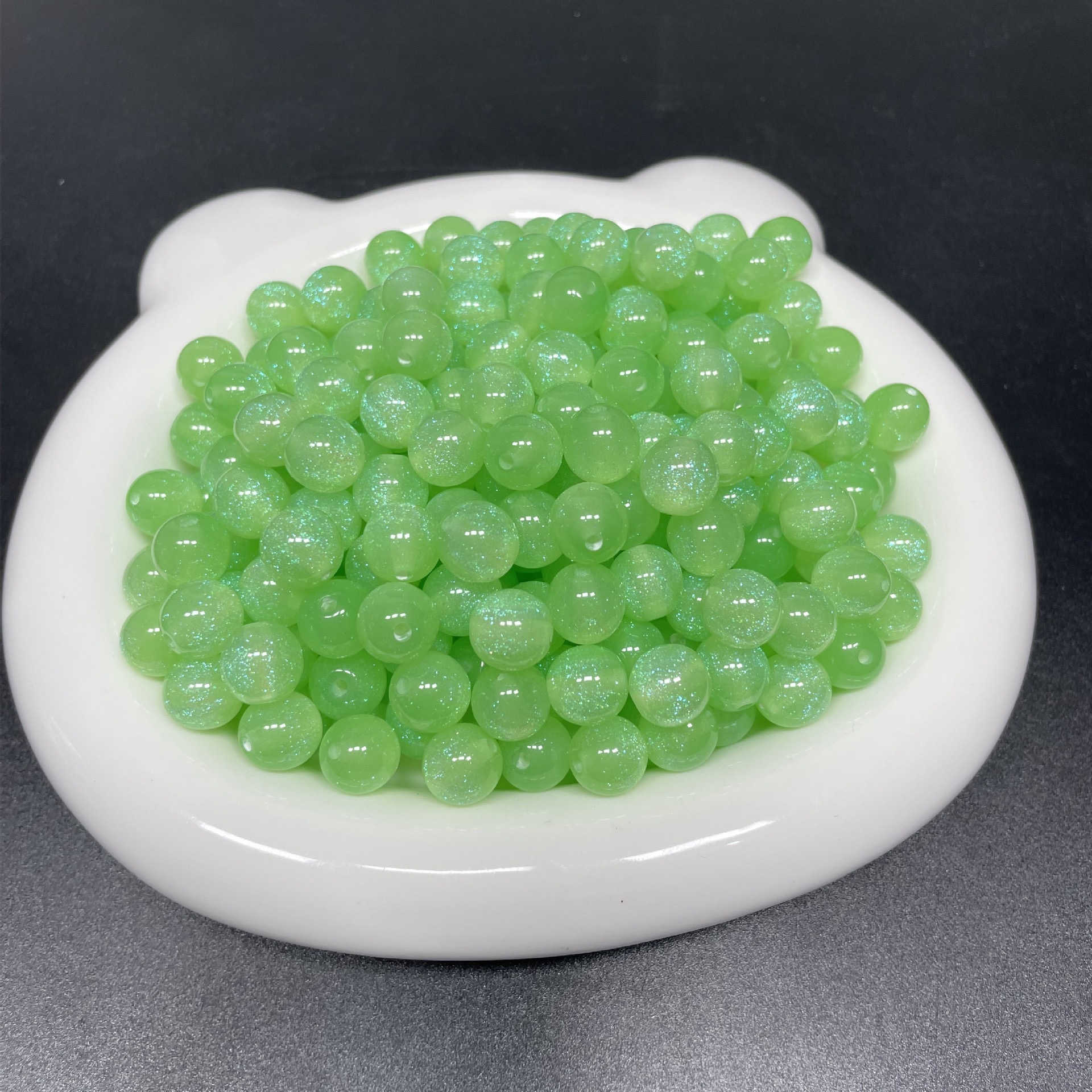 8/10/12mm resin fine Sparkling Starry Sky Mermaid Pearl resin imitation cat eye bead diy bracelet accessory pic 10