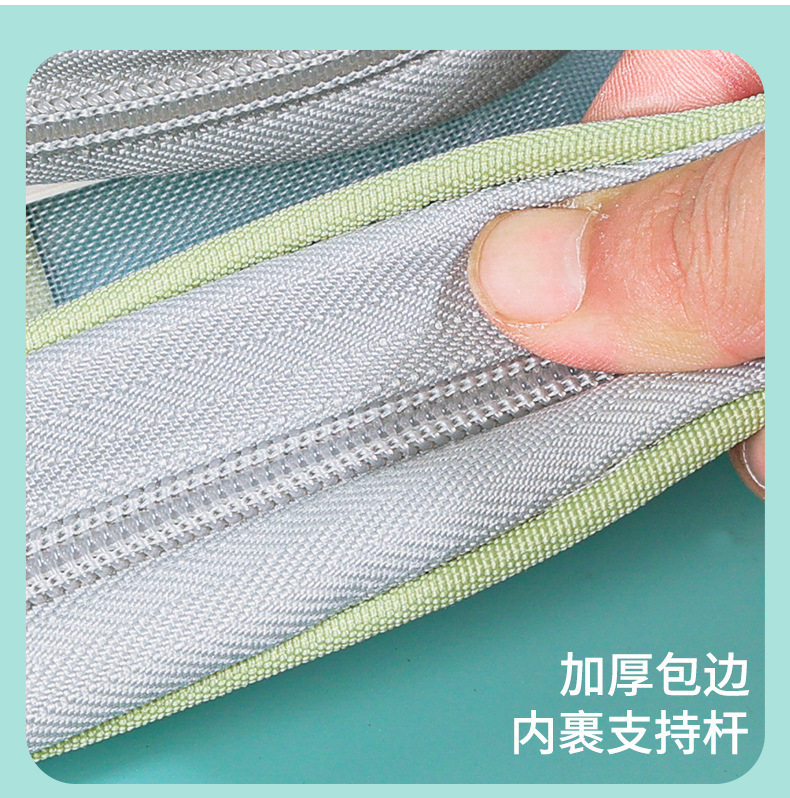 Japanese A4 subject classification bag for primary school students, thickened tutorial mesh, zipper storage file bag, transparent for exams pic 10