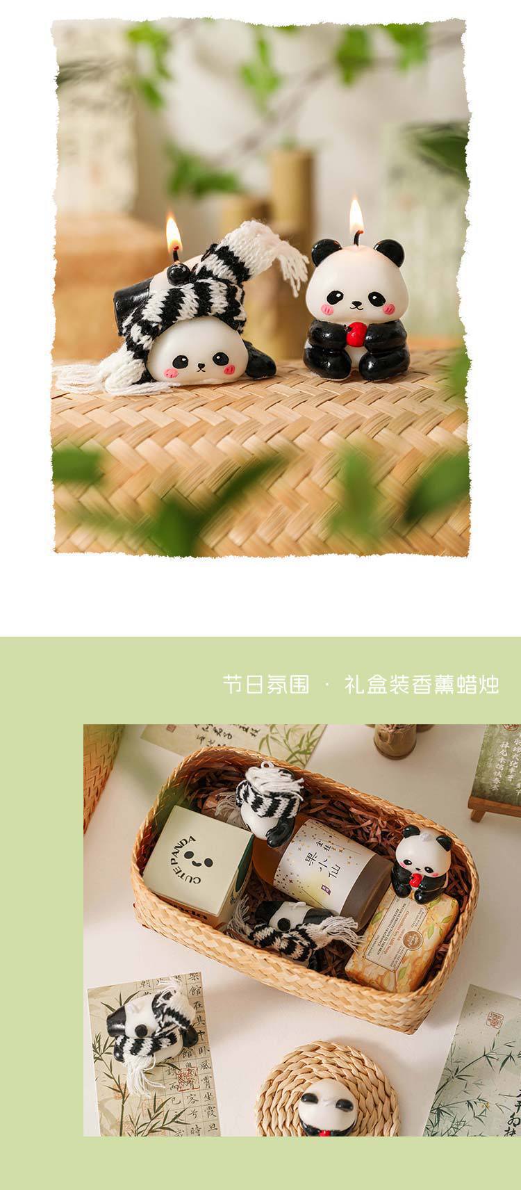 新款香薰蜡烛国宝熊猫香氛摆件伴手礼物可爱造型蜡烛景区礼品批发详情5