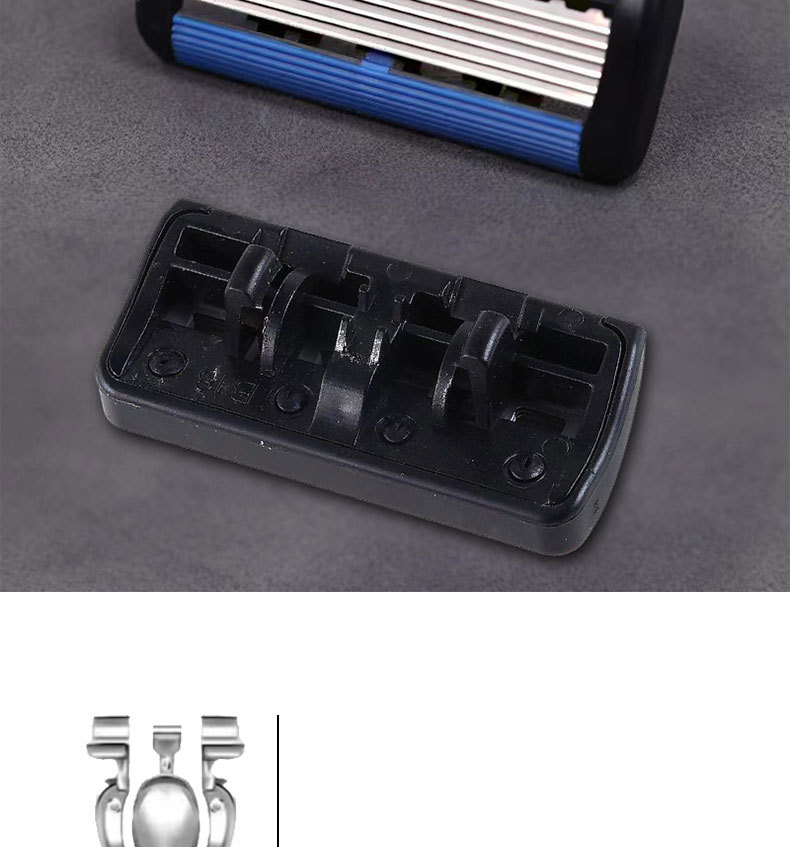 升级7层刀片剃须刀手动剃毛器七层刀架刀片刮胡刀原装剃刀通用6层详情8