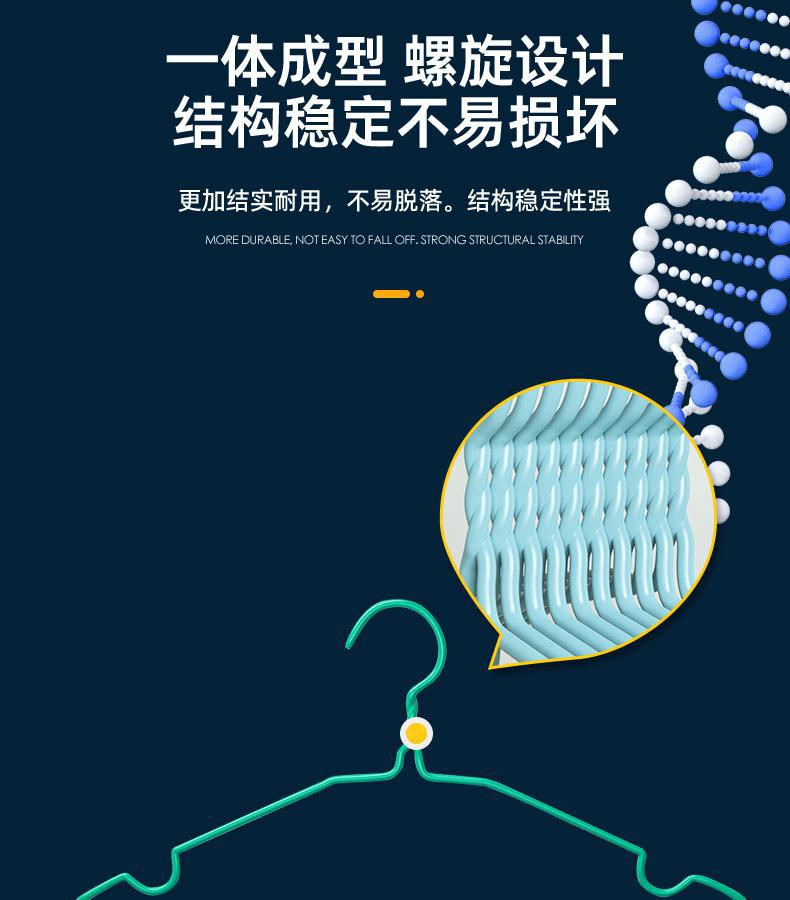 厂家批发加粗浸塑衣架成人防滑铁衣架家用衣服撑子宿舍无痕晾衣架详情25