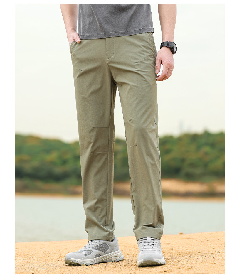 新款春夏季男士宽松休闲裤 外穿长裤速干透气 运动休闲两用款 薄款夏季款男裤子详情14