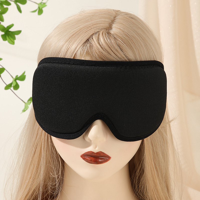 跨境爆款3D莱卡冰丝立体舒适透气旅行慢回弹午睡遮光助睡眠护眼罩详情3