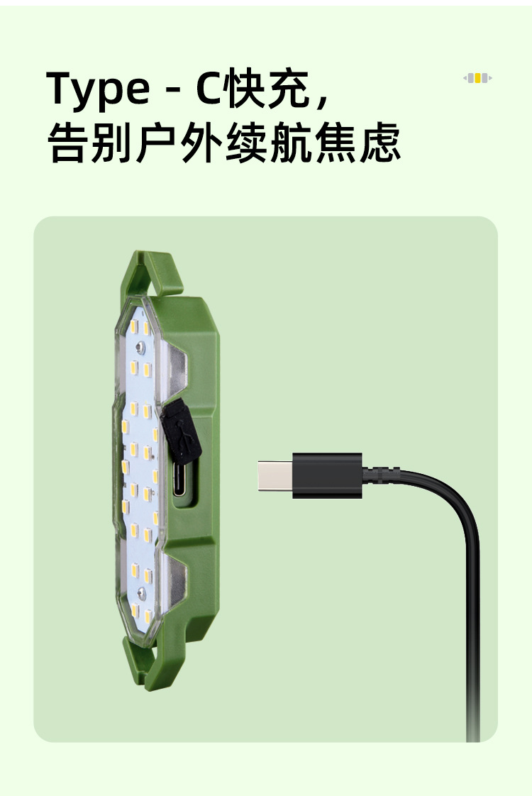 户外强光风绳灯露营帐篷应急白光暖光警示灯带磁铁挂钩灯照明灯具LED灯饰详情7