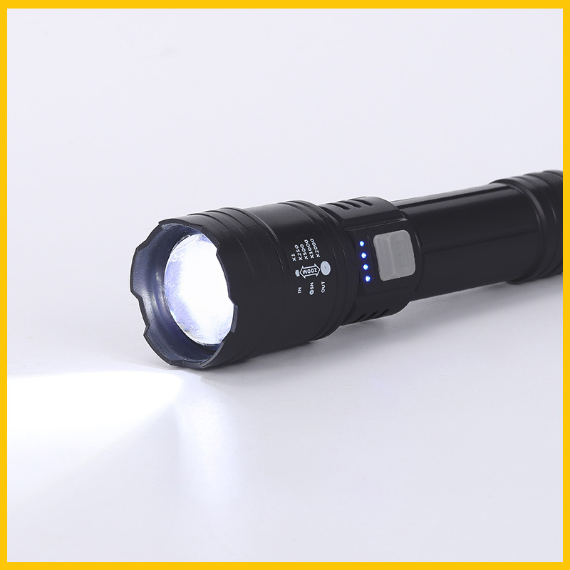 The new jy-908 high-power white laser flashlight with multi-functional digital display pic 10