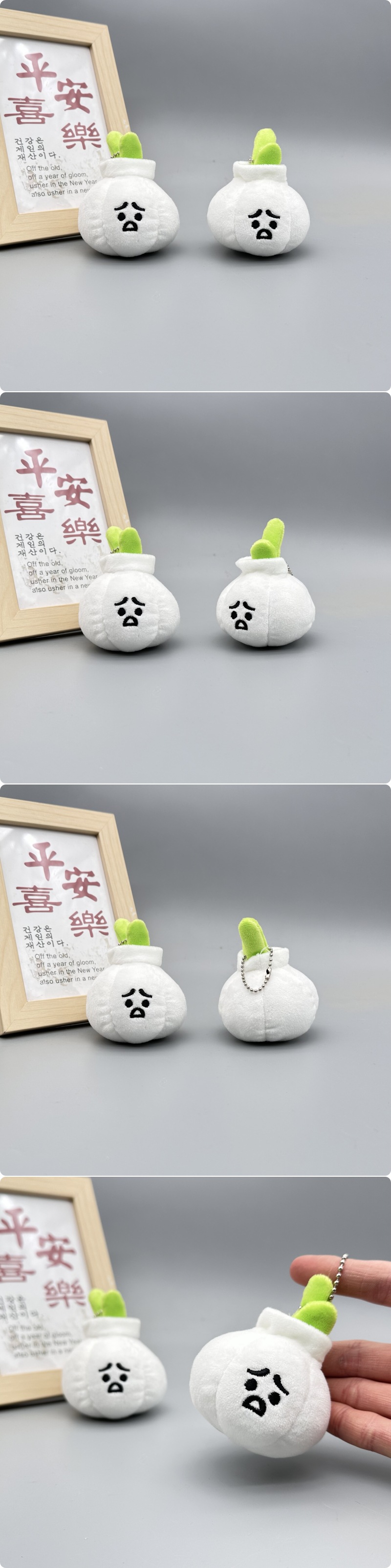 Creative claw machine plush toys, funny vegetable series, scallion, ginger and garlic pendants, broccoli keychains, and small gift batches pic 7