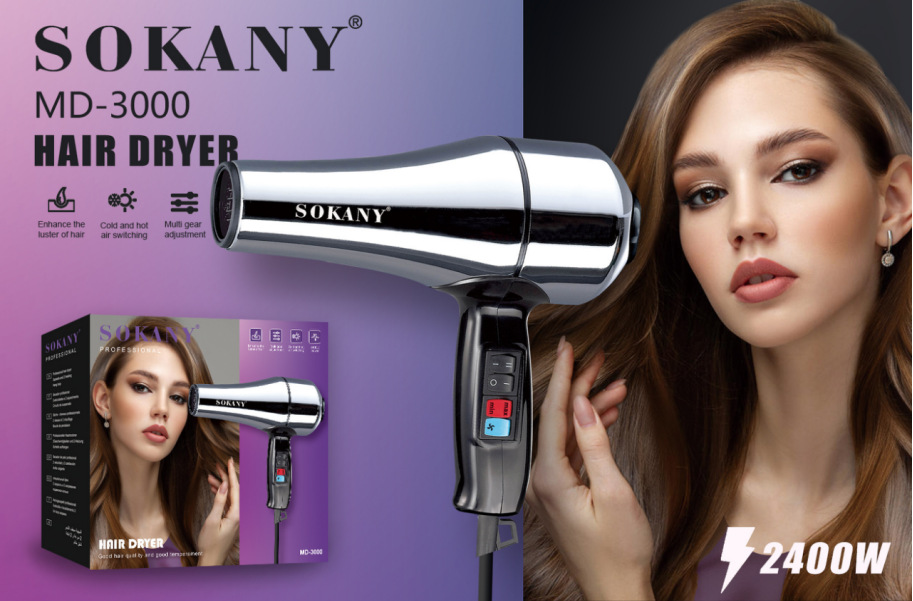 Внешнеторговый соканимд -3000 парикмахер Hair Dryer, специализирующийся на фенах, путешествующих по отелям pic 2