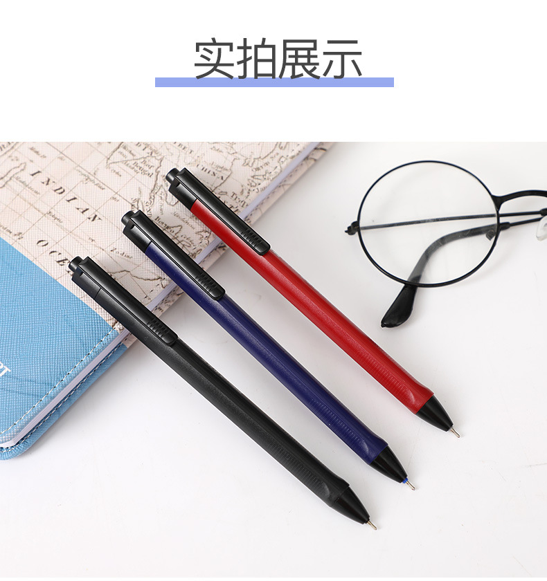 Tianfeng Oil Pen 508 Triangular Office 0.7MM oil pen, red, blue and black three-color bucket, smooth writing pic 13
