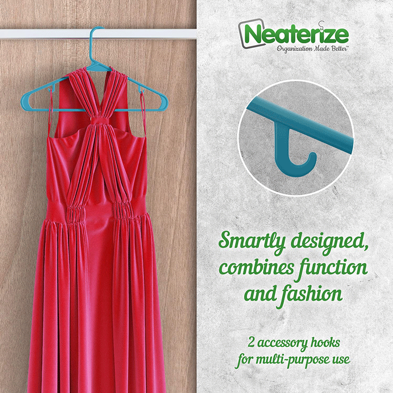 Dry and wet dual-purpose household traceless plastic clothes hanger, multi-functional adult clothes drying rack, storage, anti-slip clothes hanger organizer pic 18