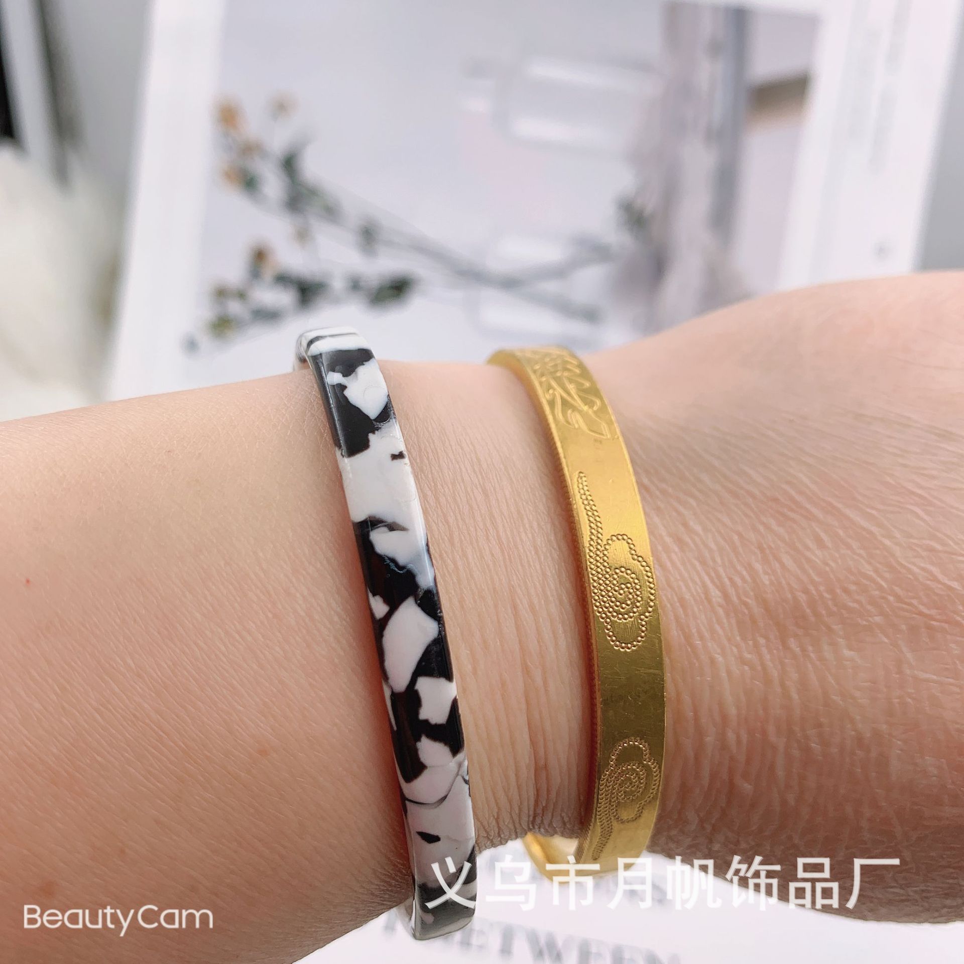 韩版复古文艺个性 醋酸手镯 网红同款开口手镯可来样制做厂家直供详情3