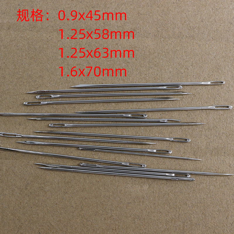Household hand-stitched metal large-eye leather hand-stitched needle DIY triangular sewing needle leather sewing accessories manufacturer wholesale pic 1