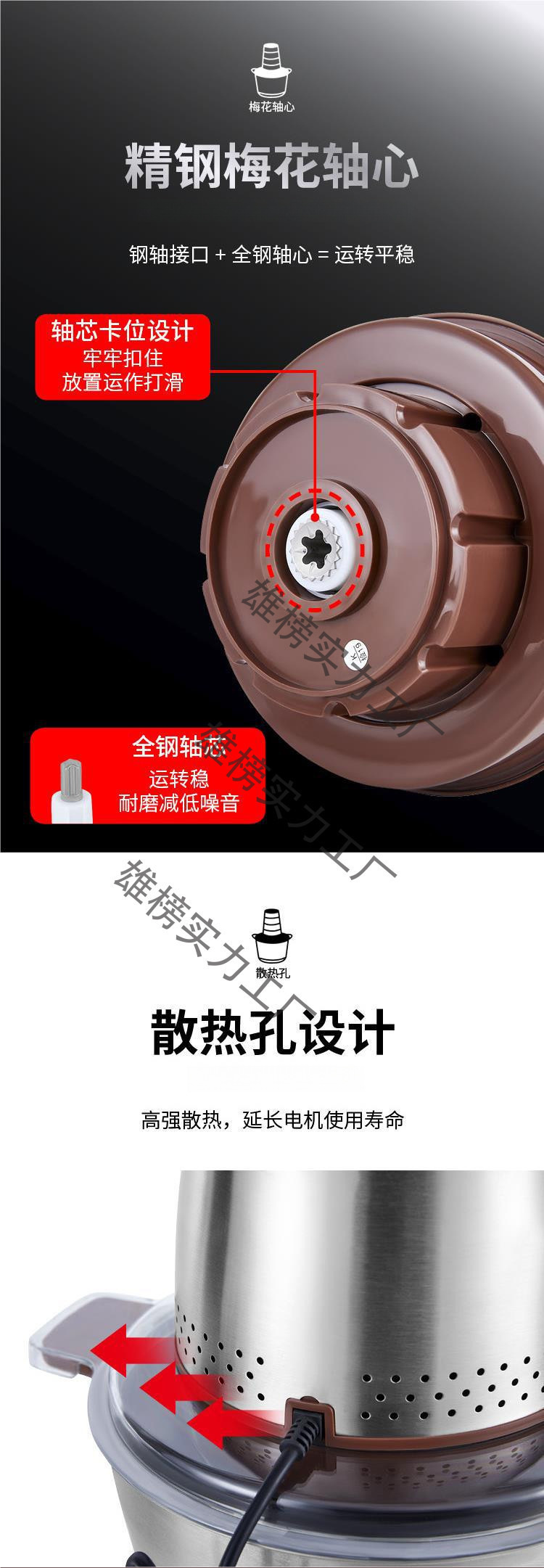 Meat grinder and mixer integrated 2024 new household electric multi-functional fully automatic 1 large-capacity food processor 304 pic 10