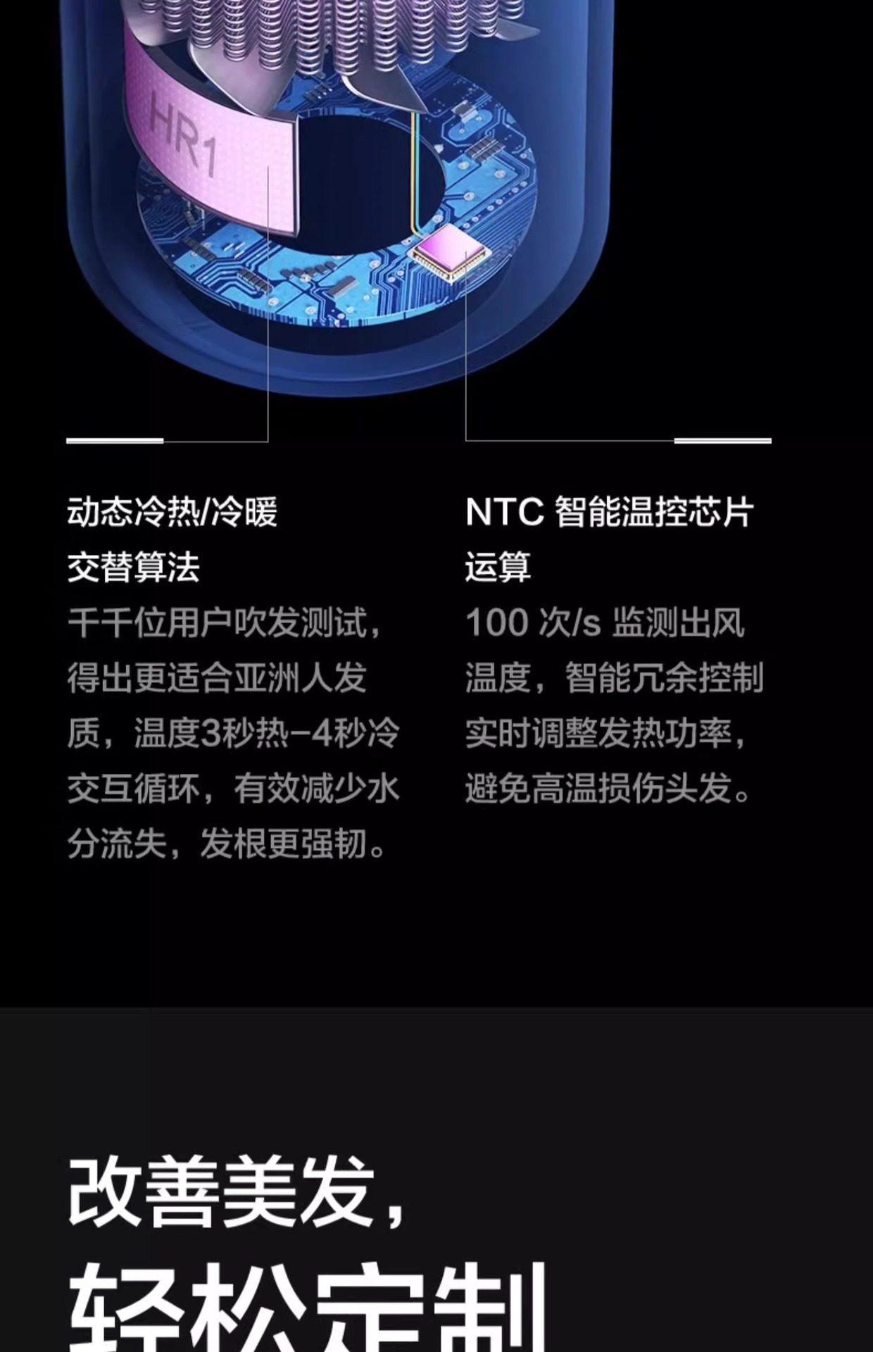 高速吹风机无叶中空电器工厂跨境批发代发家用华强北D森hairdryer详情17
