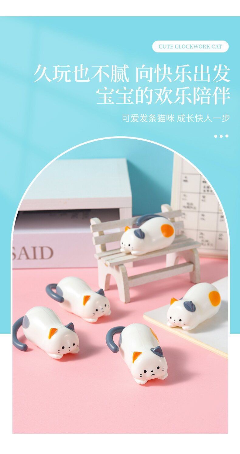 小红书同款发条翻滚小猫手动上弦儿童解压益智玩具详情4