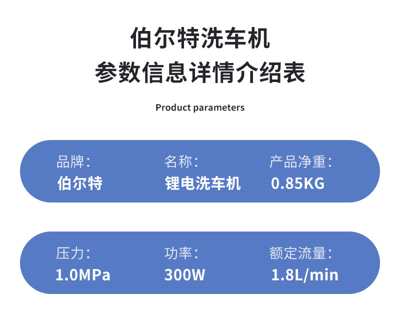 高压清洁机家用全自动清洗机便携式水枪抢大功率神器伯尔特洗车机详情17