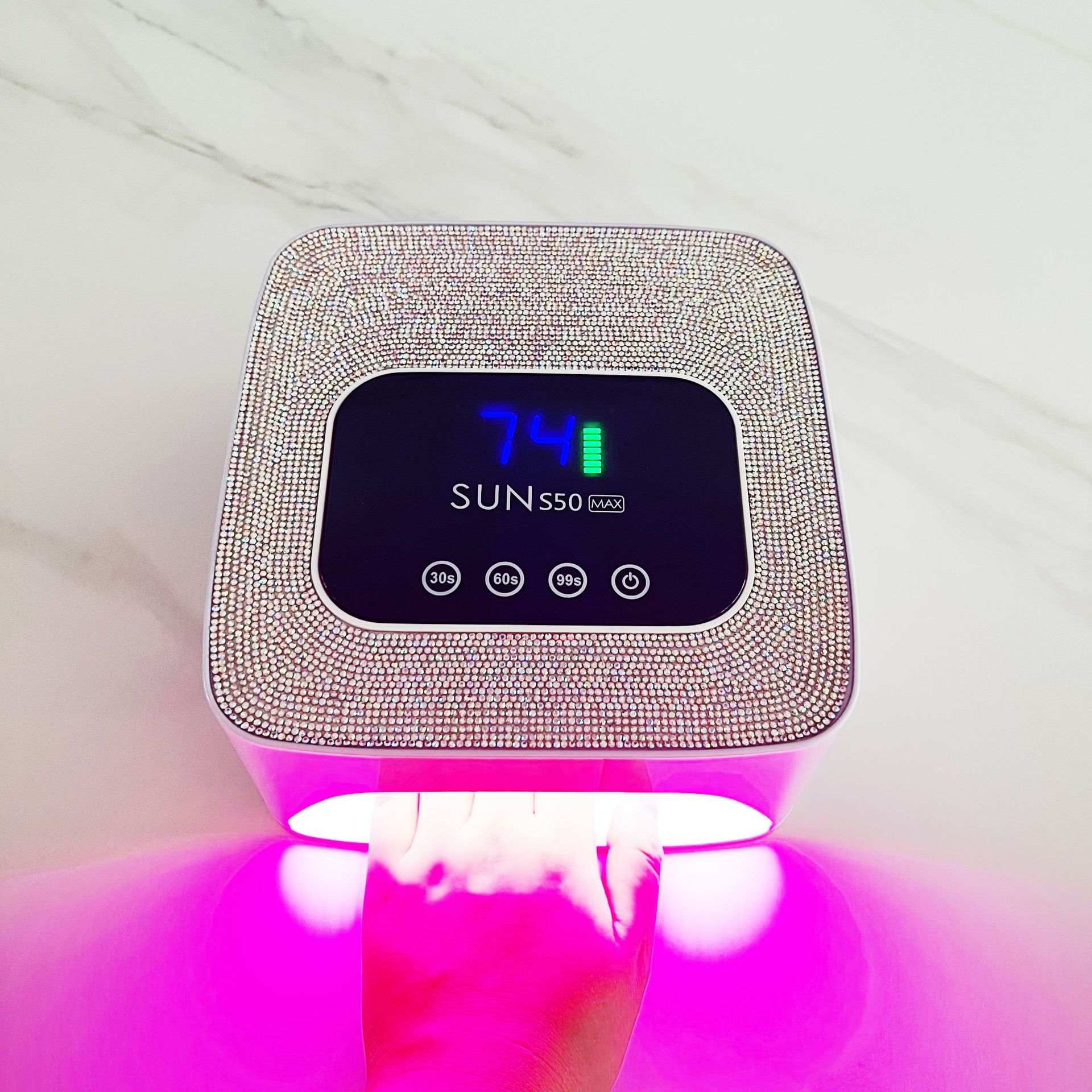 The new S50 wireless battery-powered red light nail art phototherapy machine, LED, quick-drying and non-blackening nail art baking lamp, is specially designed for nail salons pic 3