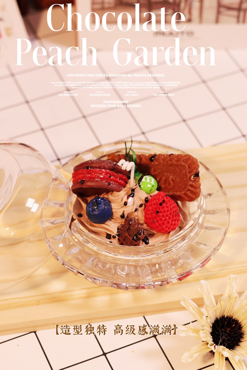 巧克力马克龙香薰蜡烛小众氛围高级感纯手工大豆蜡香氛伴手礼外贸详情7