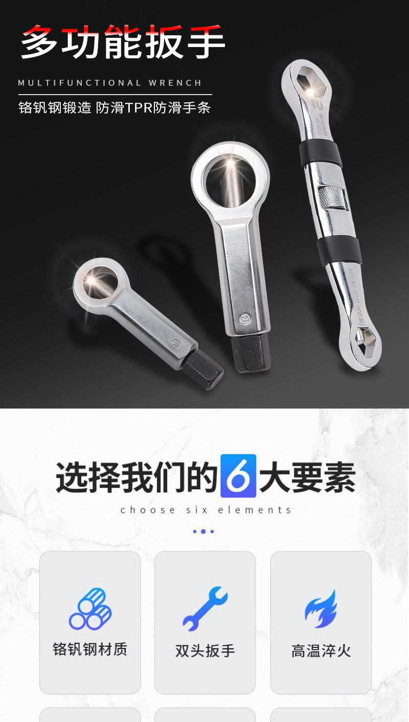 Separator rust nut cap breaker, nut remover, cutter, thread breaker, box wrench, hardware pic 1