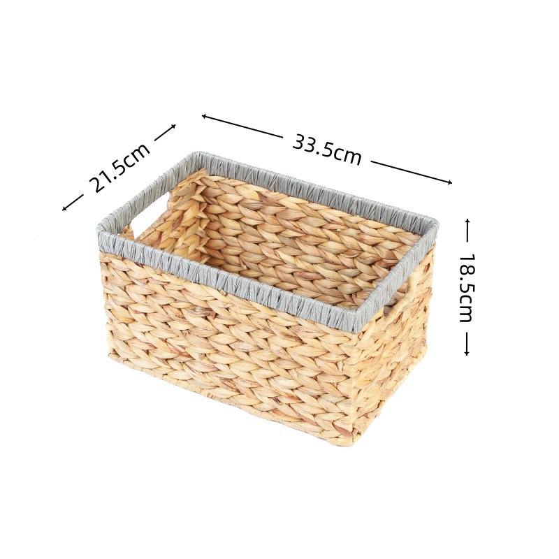 新款热销跨镜置物筐水葫芦草手工编织收纳篮草编篮子杂物收纳筐子详情15