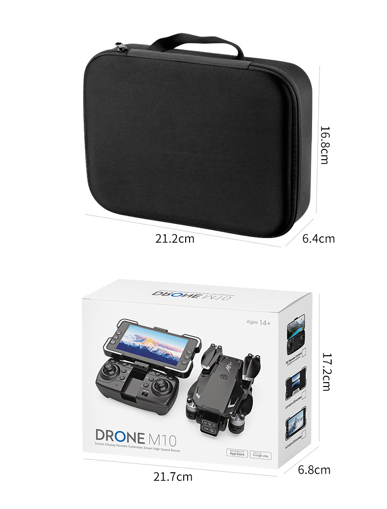M10无人机带屏控无刷折叠飞行器光流定位遥控飞机跨境外贸玩具详情24