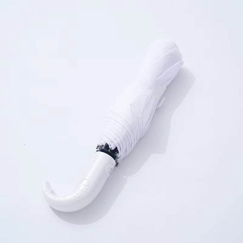 8097白色自开收三折伞折叠伞休闲工厂直供详情2