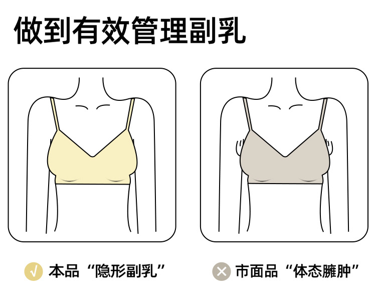 Soft support jelly strip seamless sexy bra for women, thin and small chest, gathering to look smaller, comfortable bra without steel rings, summer pic 33
