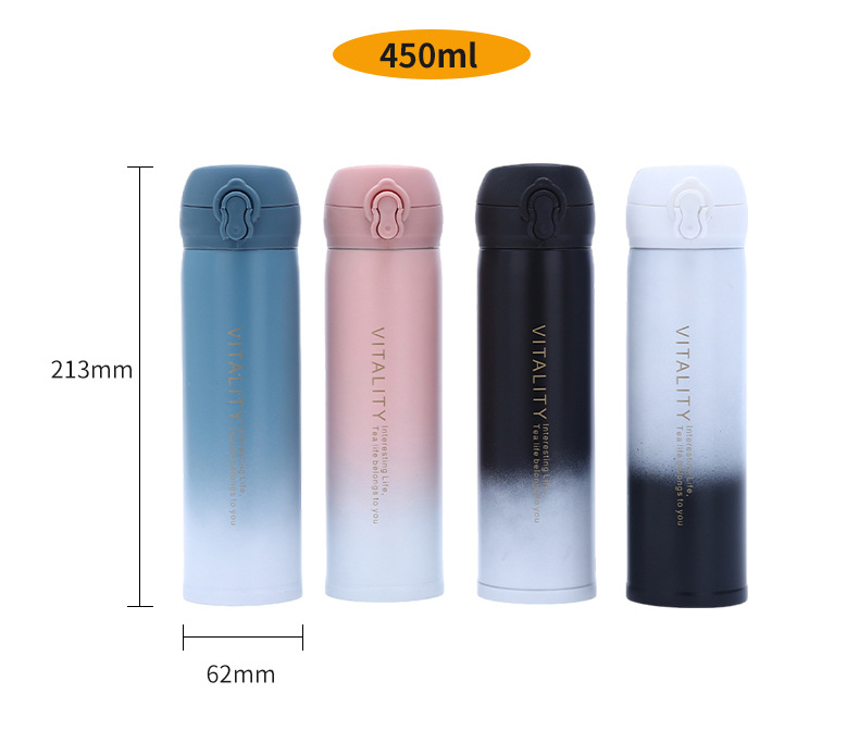 严选渐变304不锈钢保温杯简约弹跳盖随手水杯商务赠送纪念礼品杯详情11