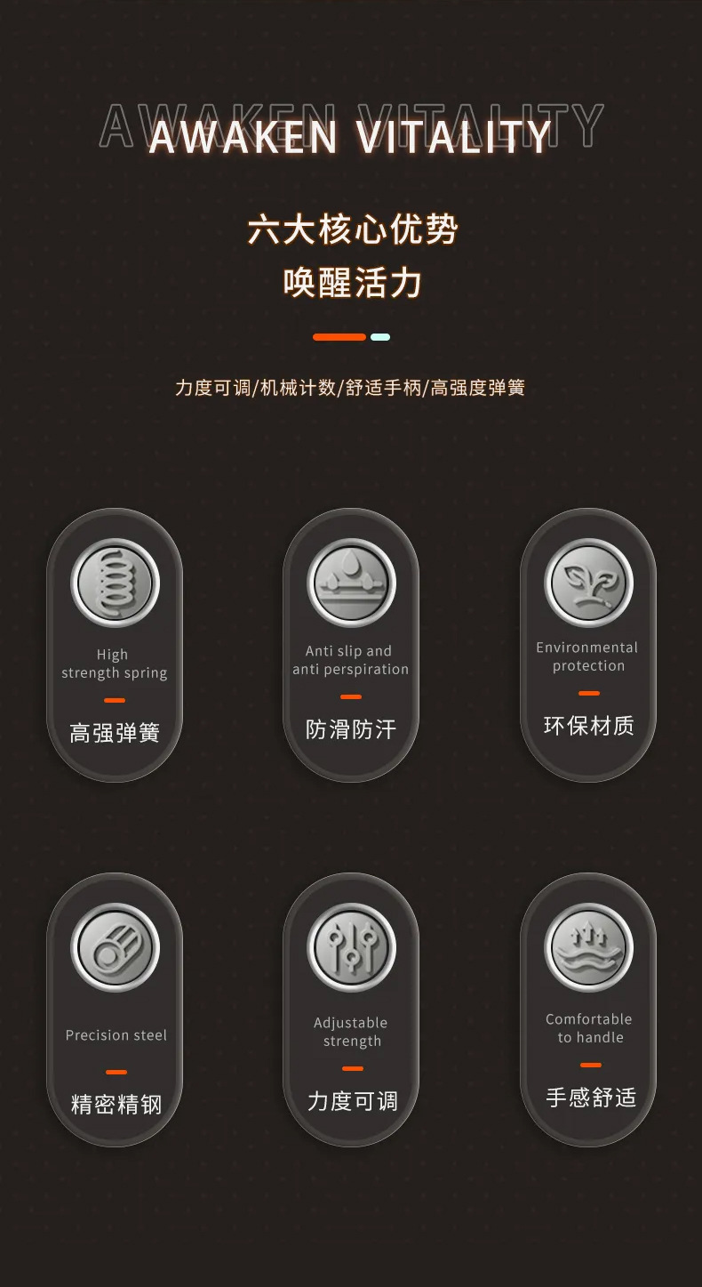中国航天运动力握力器电子计数可调节肌肉锻炼器材TV331008详情3