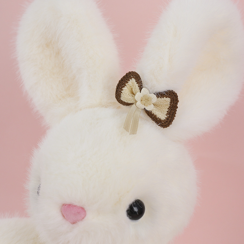 Cute and adorable little rabbit plush toy, sweet and ear-hanging rabbit, fresh and cute birthday gift, rabbit figurine pic 11