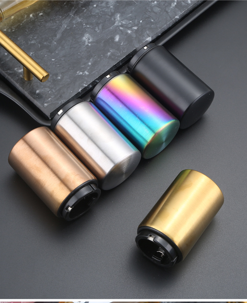 Wholesale of cross-border stainless beer bottle openers with seamless press, high-end metal wine screwdriver, and creative automatic bottle openers pic 13