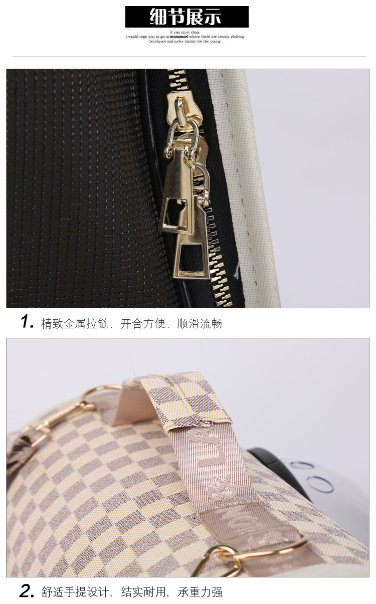 猫包外出便携冬季猫咪外出包太空舱单肩斜挎棋盘格宠物背包手提式详情27