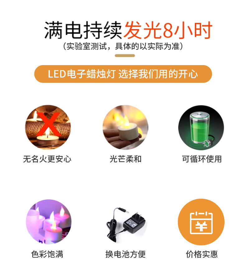 电子蜡烛灯 led蜡烛灯创意婚礼生日婚庆蜡烛场地布置道具电子蜡烛详情2