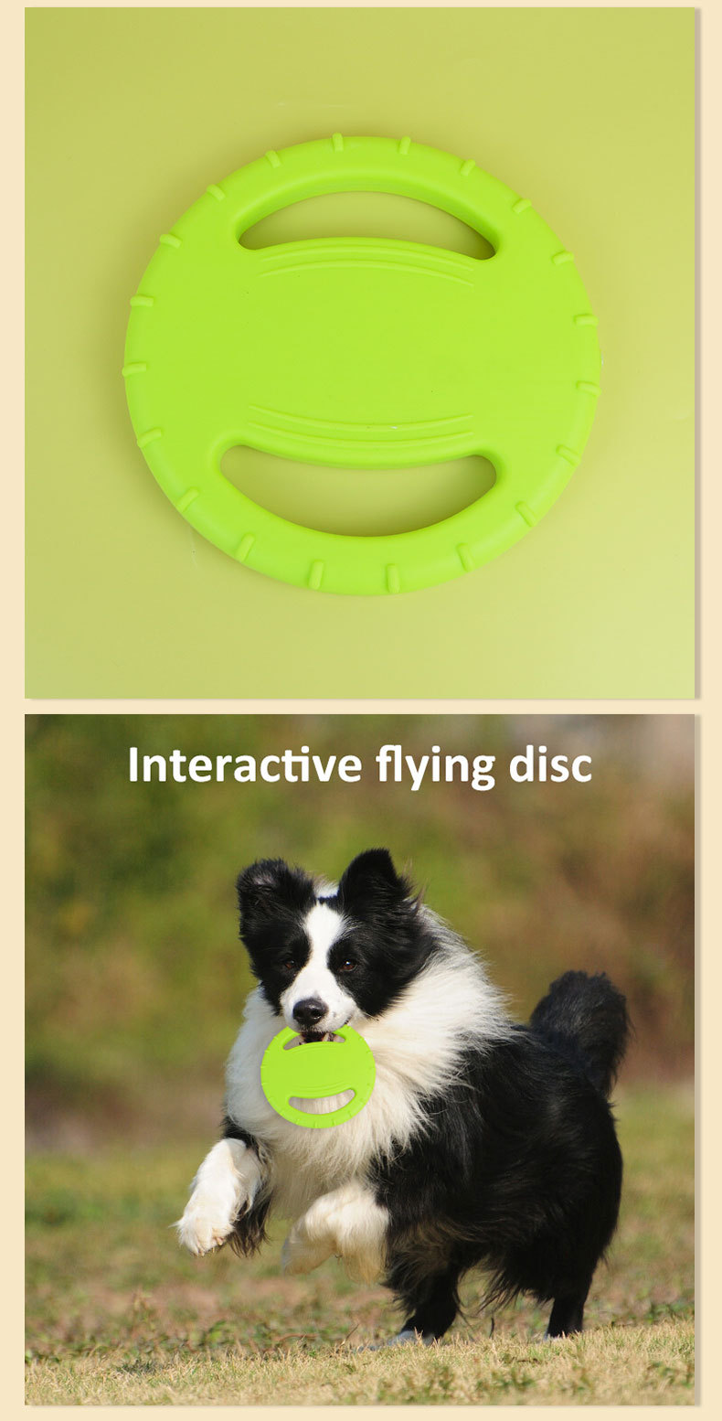 New pet dog frisbee throwing training dog outdoor interactive toy, Golden Retriever teething, tooth-cleaning and gnawing toy pic 9