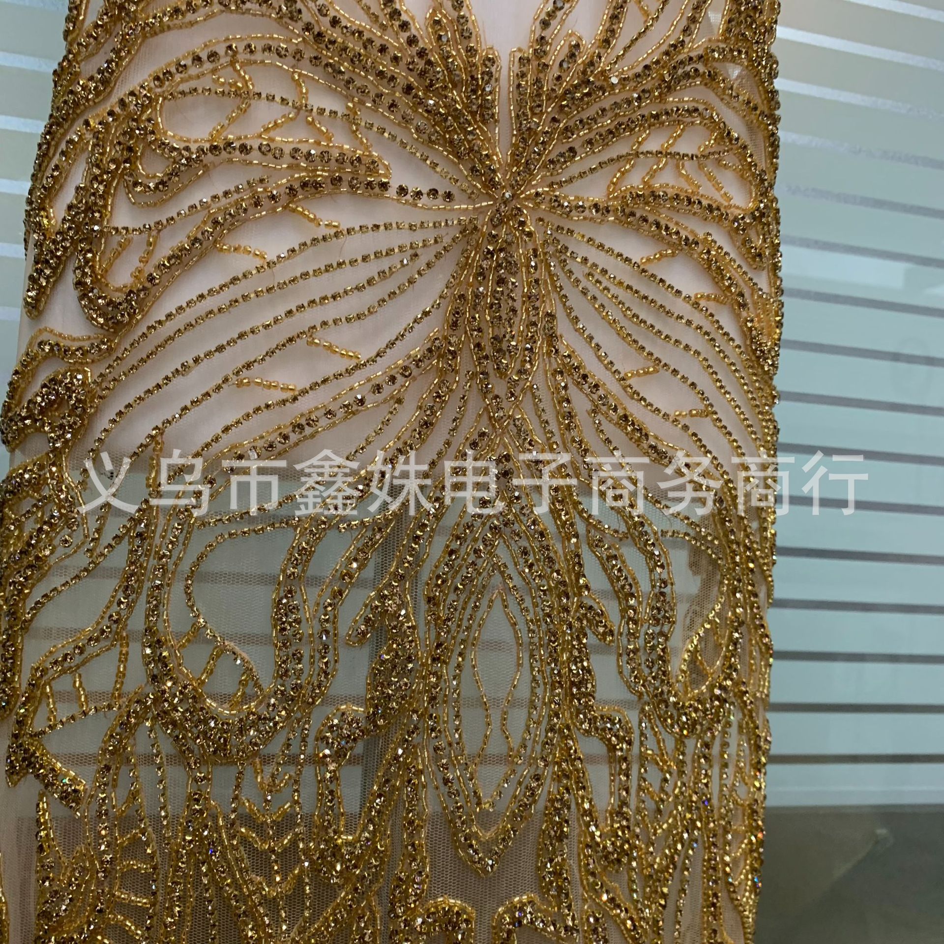 The front piece features a sexy European and American fashion show dress, dance dress, wedding dress accessories, heavy handcrafted beaded and rhinestone pieces pic 6