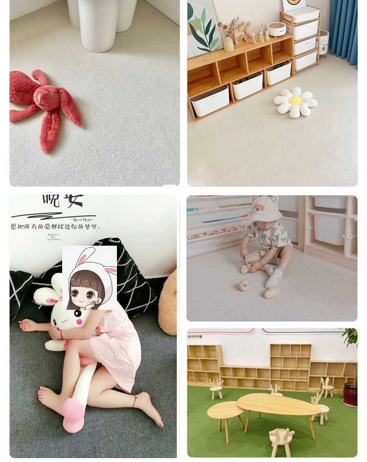 Thickened carpet, camel-colored soot, photo hall, living room, bedroom, large household area, full laying of off-white floor MATS pic 18