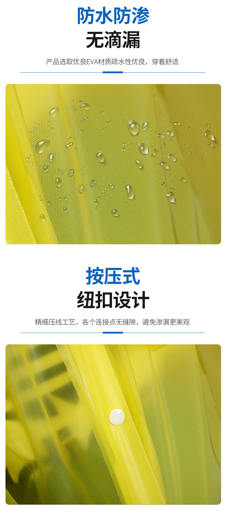 Wholesale of non-disposable EVA raincoats for men and women, portable thickened outdoor scenic area travel one-piece long raincoats pic 6